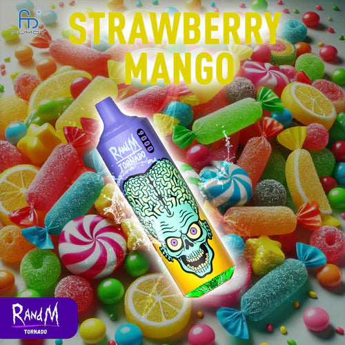 Puff 9K Puffs Strawberry Mango Gusto Vape Usa e Getta with Batteria Ricaricabile