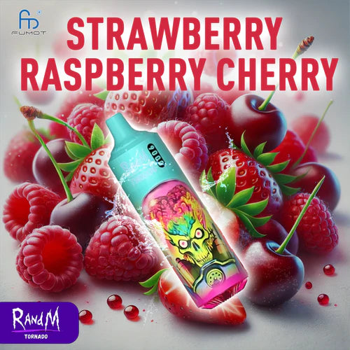 Strawberry Raspberry Cherry - Randm Vape Puff 9000 Tiri Sigaretta Elettronica Monouso